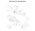 Ikea ISF25D2XBM01 motor and ice container parts diagram