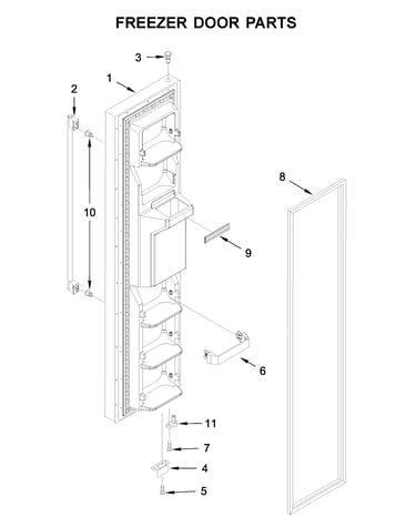Freezer door parts