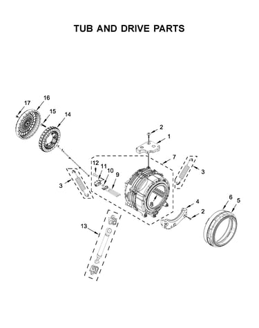 Tub and drive parts
