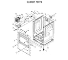 Whirlpool WED7120HW0 cabinet parts diagram