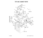 Whirlpool WTW5105HW0 top and cabinet parts diagram