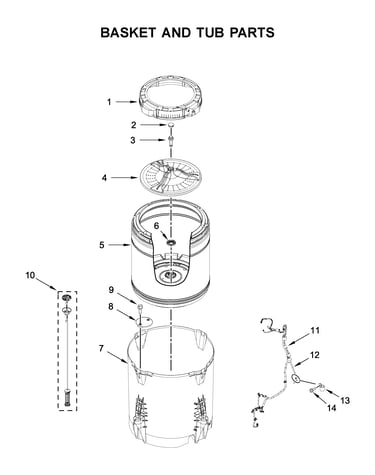 Basket and tub parts