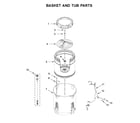 Whirlpool WTW7120HC0 basket and tub parts diagram