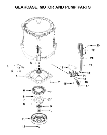 Gearcase, motor and pump parts