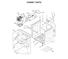 Whirlpool WED8120HC0 cabinet parts diagram