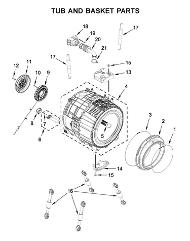 Tub and basket parts