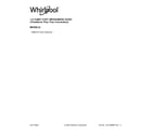 Whirlpool YWMH76719CZ3 cover sheet diagram