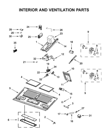 Interior and ventilation parts