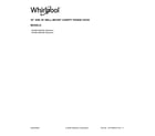 Whirlpool WVW91330KS00 cover sheet diagram