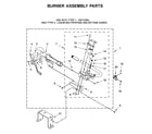 Whirlpool WGD7505FW0 burner assembly parts diagram