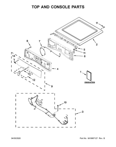 Top and console parts