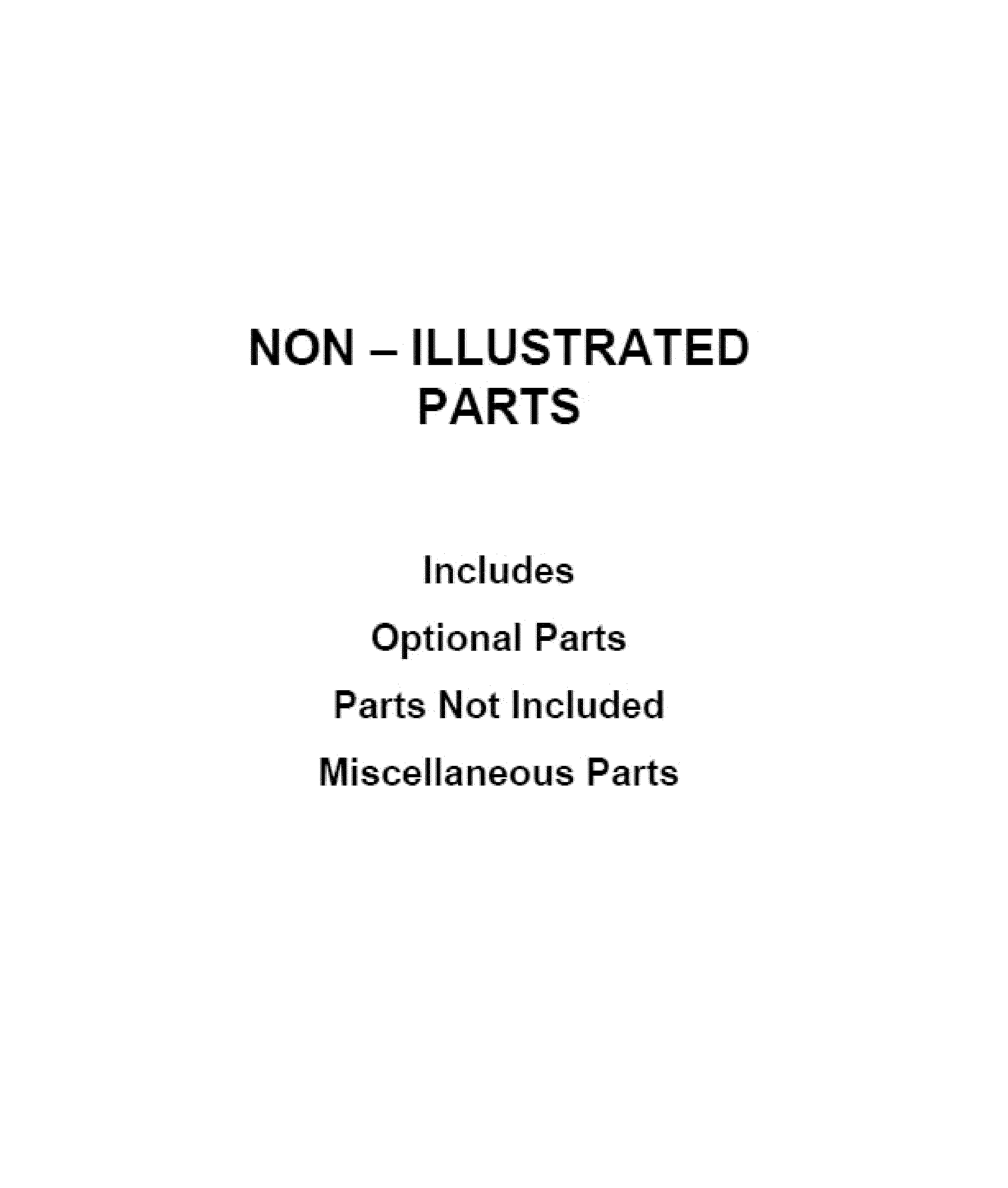 Optional parts (not included)