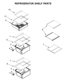 Refrigerator shelf parts