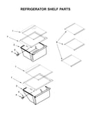 Refrigerator shelf parts