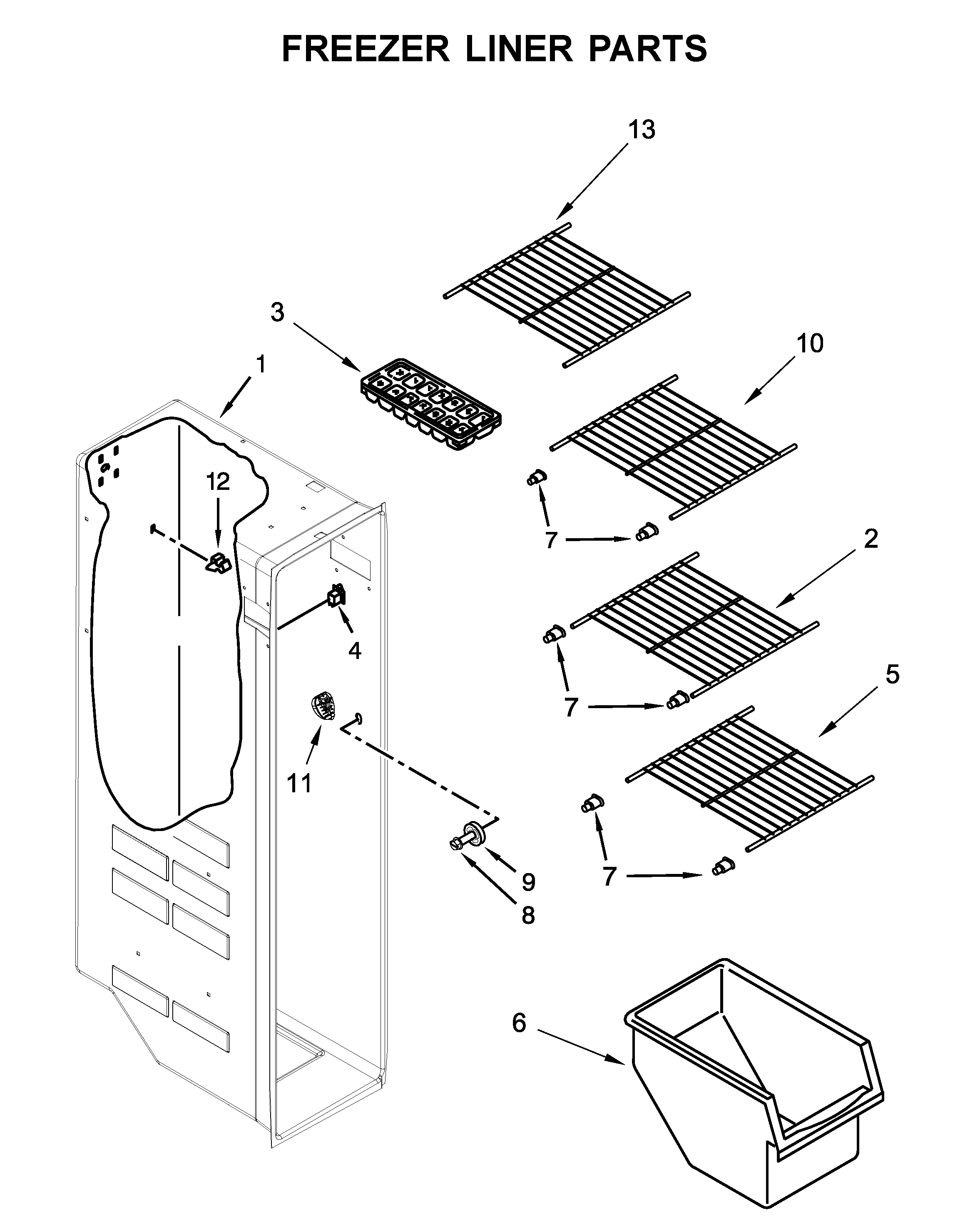 FREEZER LINER PARTS