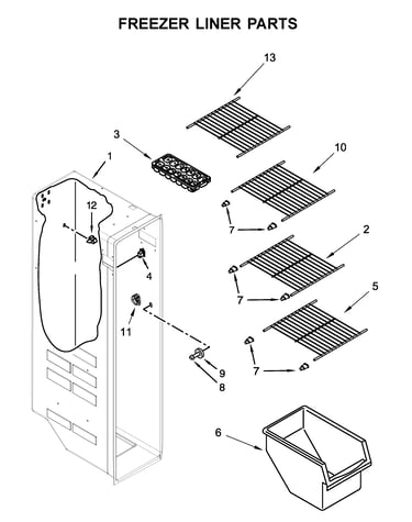 Freezer liner parts