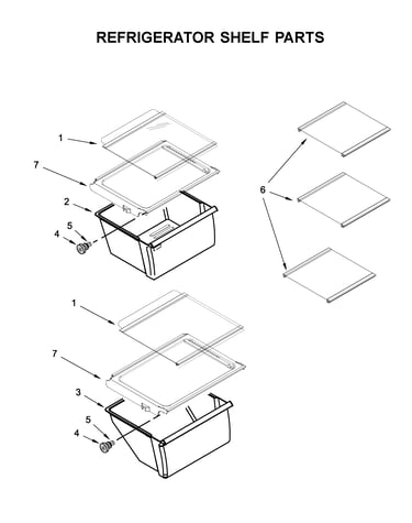 Refrigerator shelf parts
