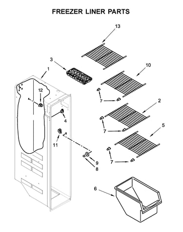 Freezer liner parts