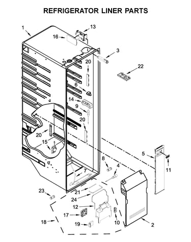 Refrigerator liner parts