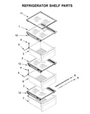Refrigerator shelf parts