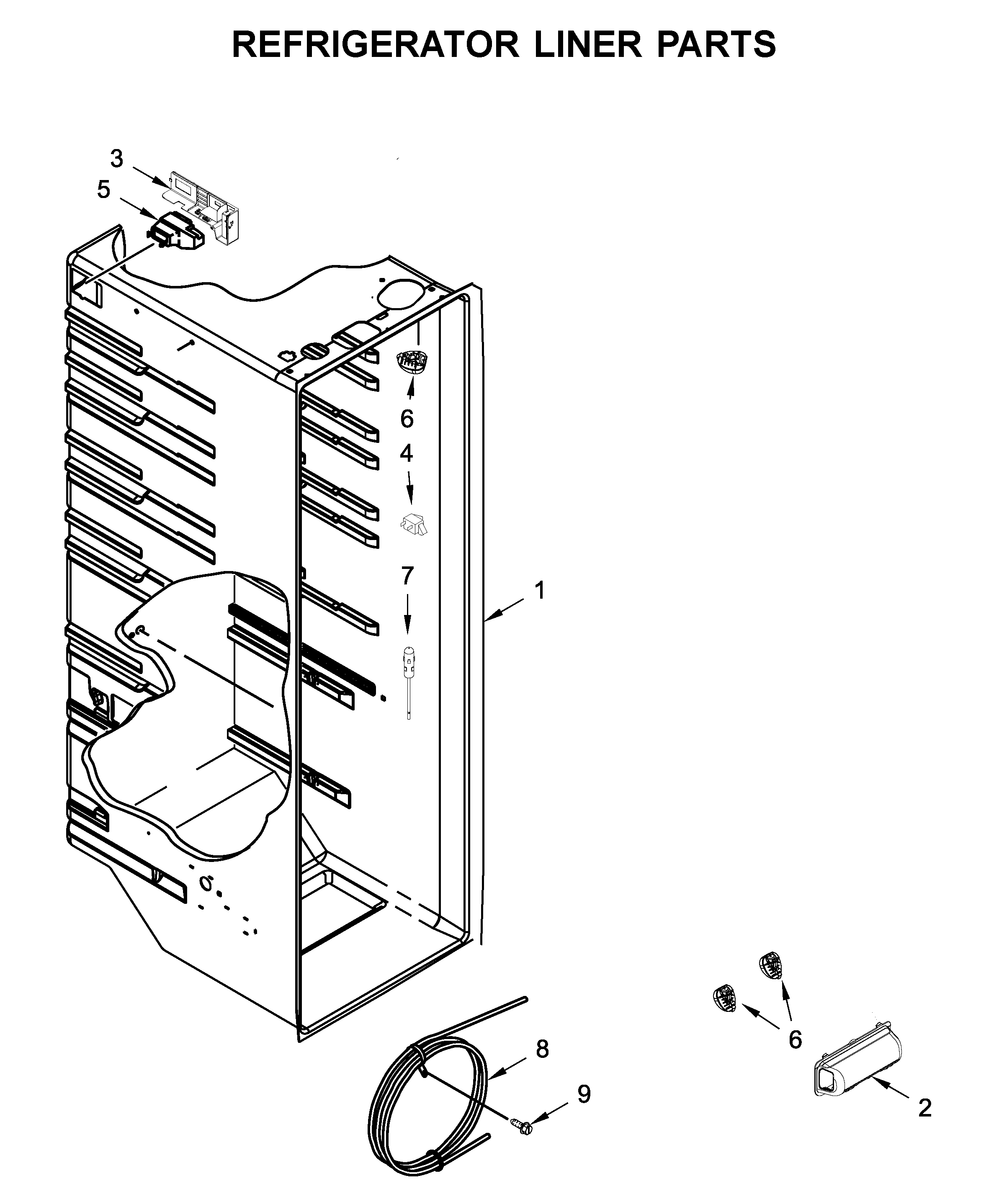 REFRIGERATOR LINER PARTS