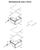 Refrigerator shelf parts