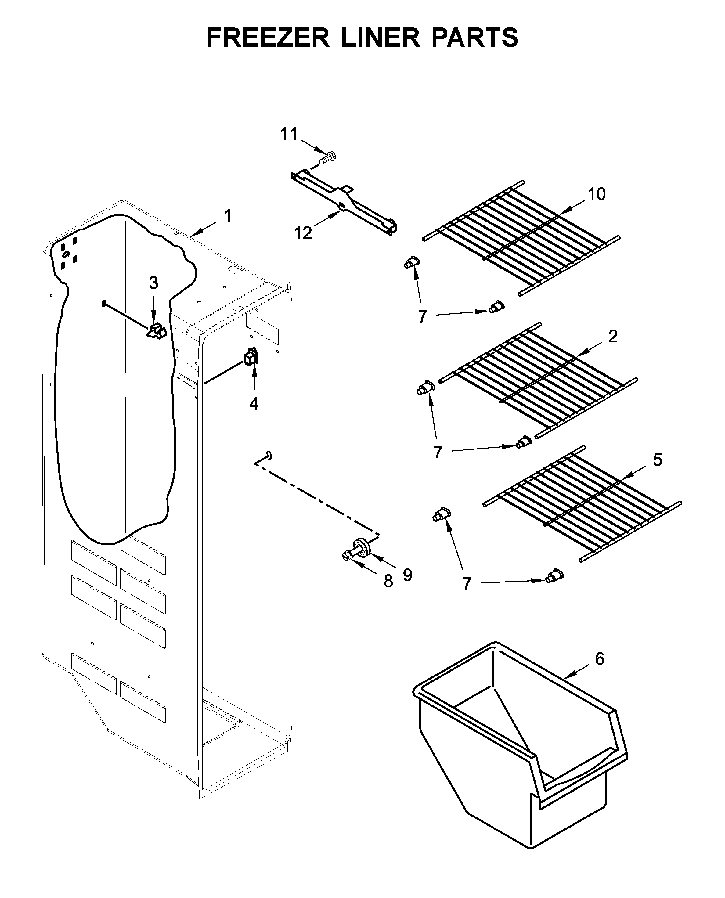 FREEZER LINER PARTS