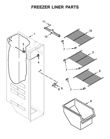 Freezer liner parts