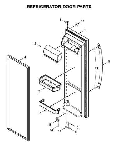 Refrigerator door parts