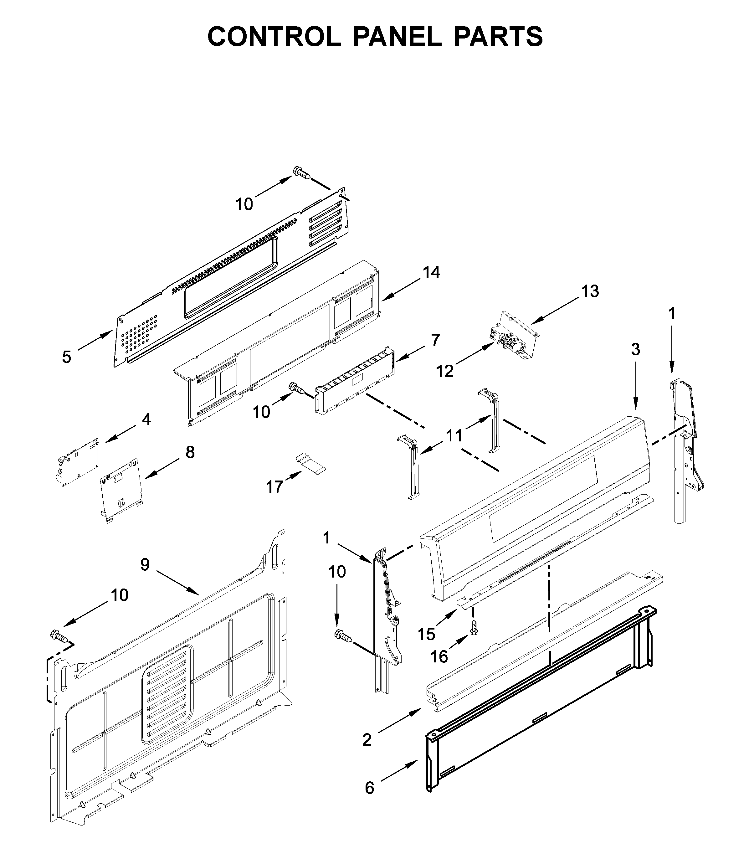 Control panel parts