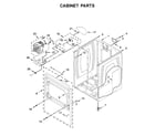 Maytag MED6230HW1 cabinet parts diagram
