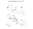 Whirlpool WRS321SDHW05 motor and ice container parts diagram