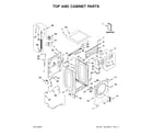 Whirlpool WFW5620HW2 top and cabinet parts diagram