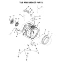 Whirlpool WFW6620HC2 tub and basket parts diagram