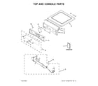 Whirlpool WED71HEBW0 top and console parts diagram