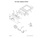 Whirlpool WED71HEDW0 top and console parts diagram