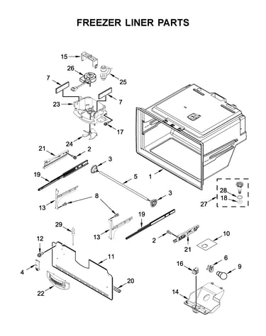 Freezer liner parts