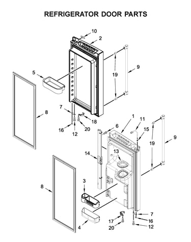 Refrigerator door parts