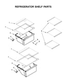 Refrigerator shelf parts
