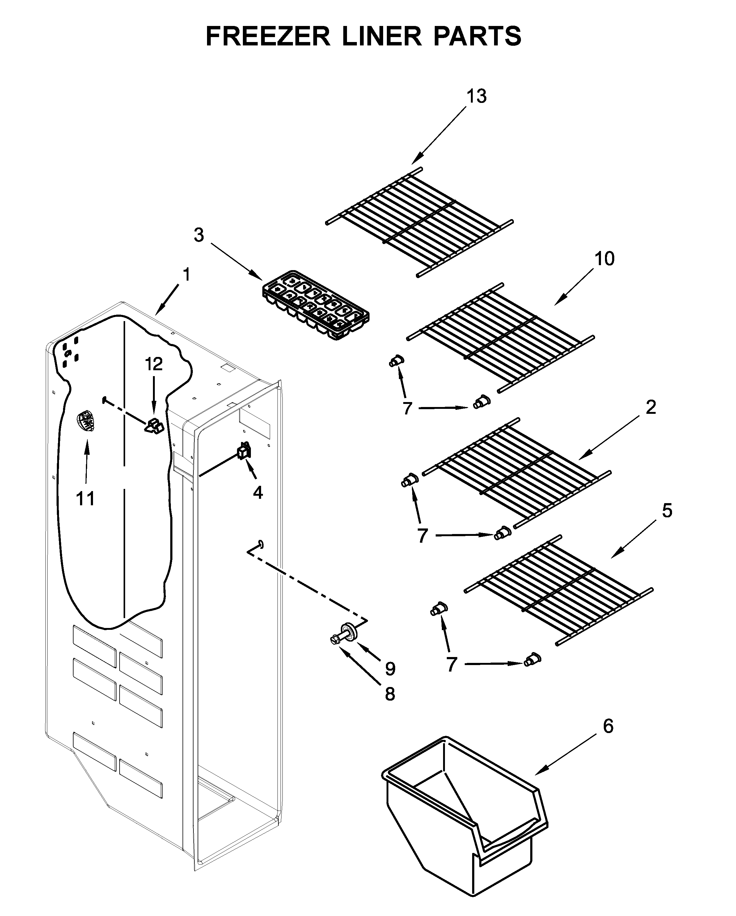 FREEZER LINER PARTS