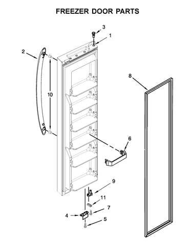 Freezer door parts