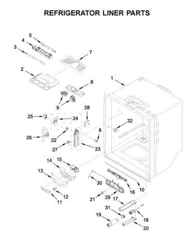 Refrigerator liner parts