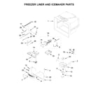 KitchenAid KRFF302ESS02 freezer liner and icemaker parts diagram