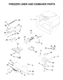 Freezer liner and icemaker parts