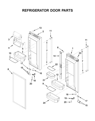 Refrigerator door parts