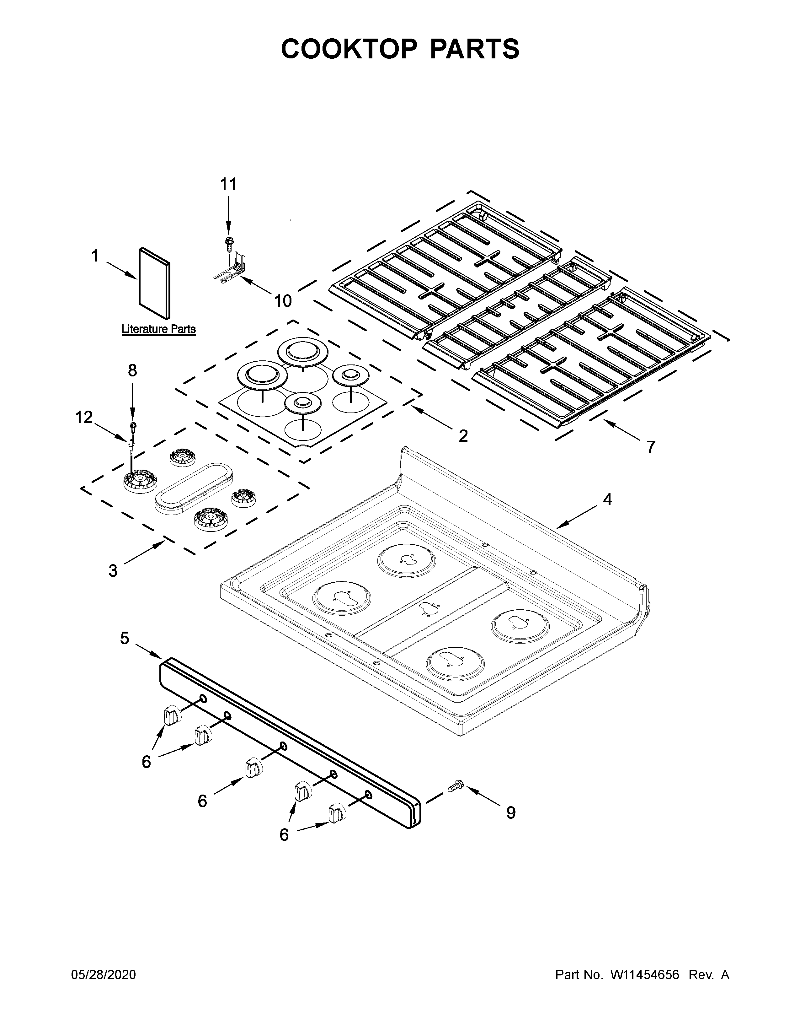 Cooktop parts