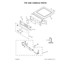 Whirlpool WGD70HEBW0 top and console parts diagram