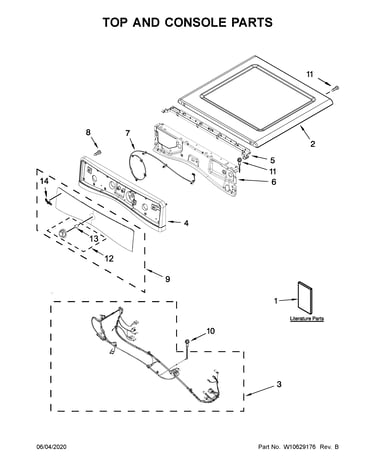 Top and console parts