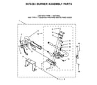 Whirlpool WGD71HEBW0 burner assembly parts diagram