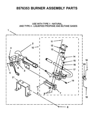 Burner assembly parts